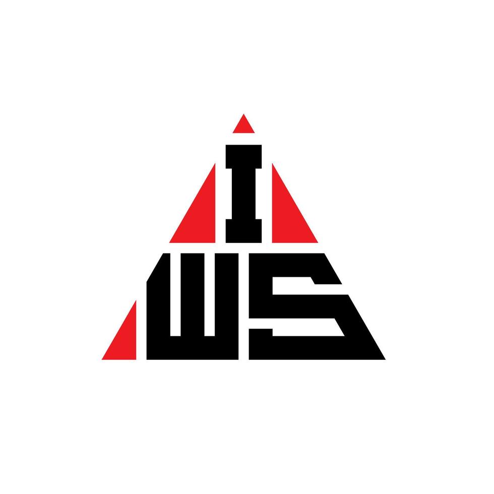 Diseño de logotipo de letra triangular iws con forma de triángulo. monograma de diseño del logotipo del triángulo iws. plantilla de logotipo de vector de triángulo iws con color rojo. logotipo triangular iws logotipo simple, elegante y lujoso.