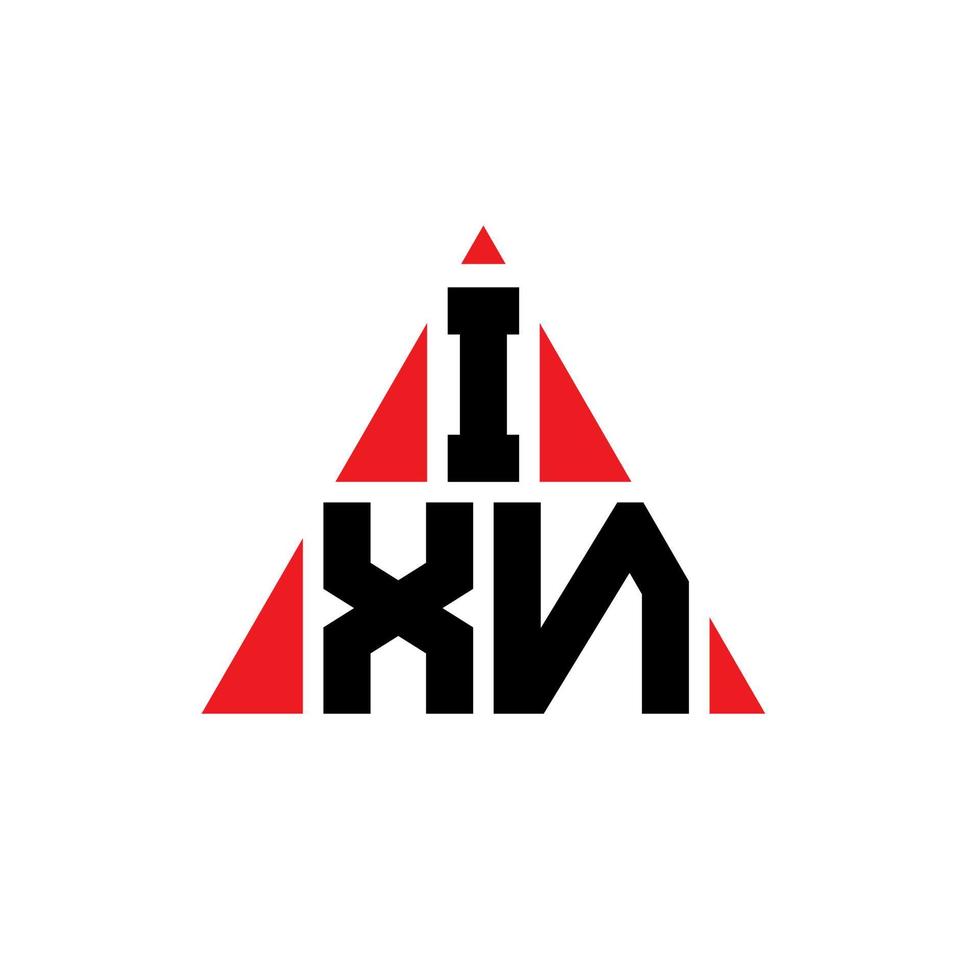 Diseño del logotipo de la letra del triángulo ixn con forma de triángulo. monograma de diseño del logotipo del triángulo ixn. plantilla de logotipo de vector de triángulo ixn con color rojo. logotipo triangular ixn logotipo simple, elegante y lujoso.