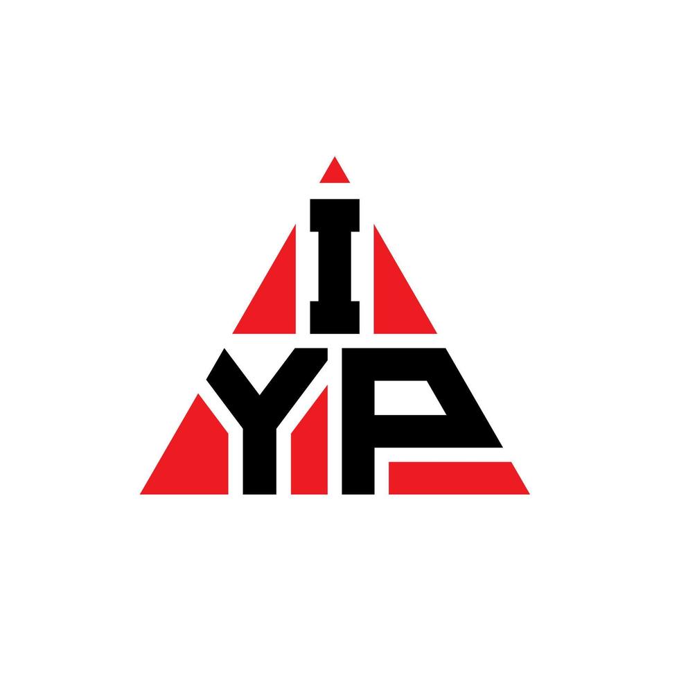 diseño de logotipo de letra triangular iyp con forma de triángulo. monograma de diseño de logotipo de triángulo iyp. plantilla de logotipo de vector de triángulo iyp con color rojo. logotipo triangular iyp logotipo simple, elegante y lujoso.