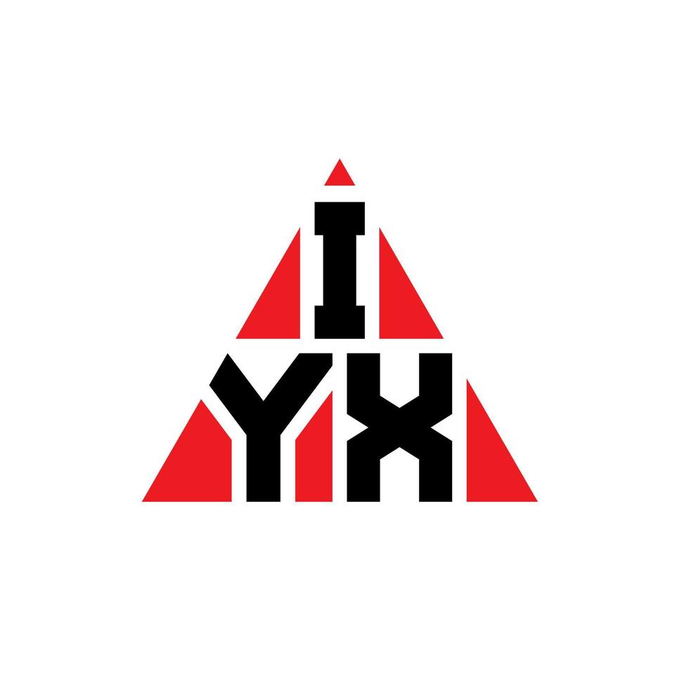 Diseño de logotipo de letra triangular iyx con forma de triángulo. monograma de diseño del logotipo del triángulo iyx. Plantilla de logotipo de vector de triángulo iyx con color rojo. logotipo triangular iyx logotipo simple, elegante y lujoso.