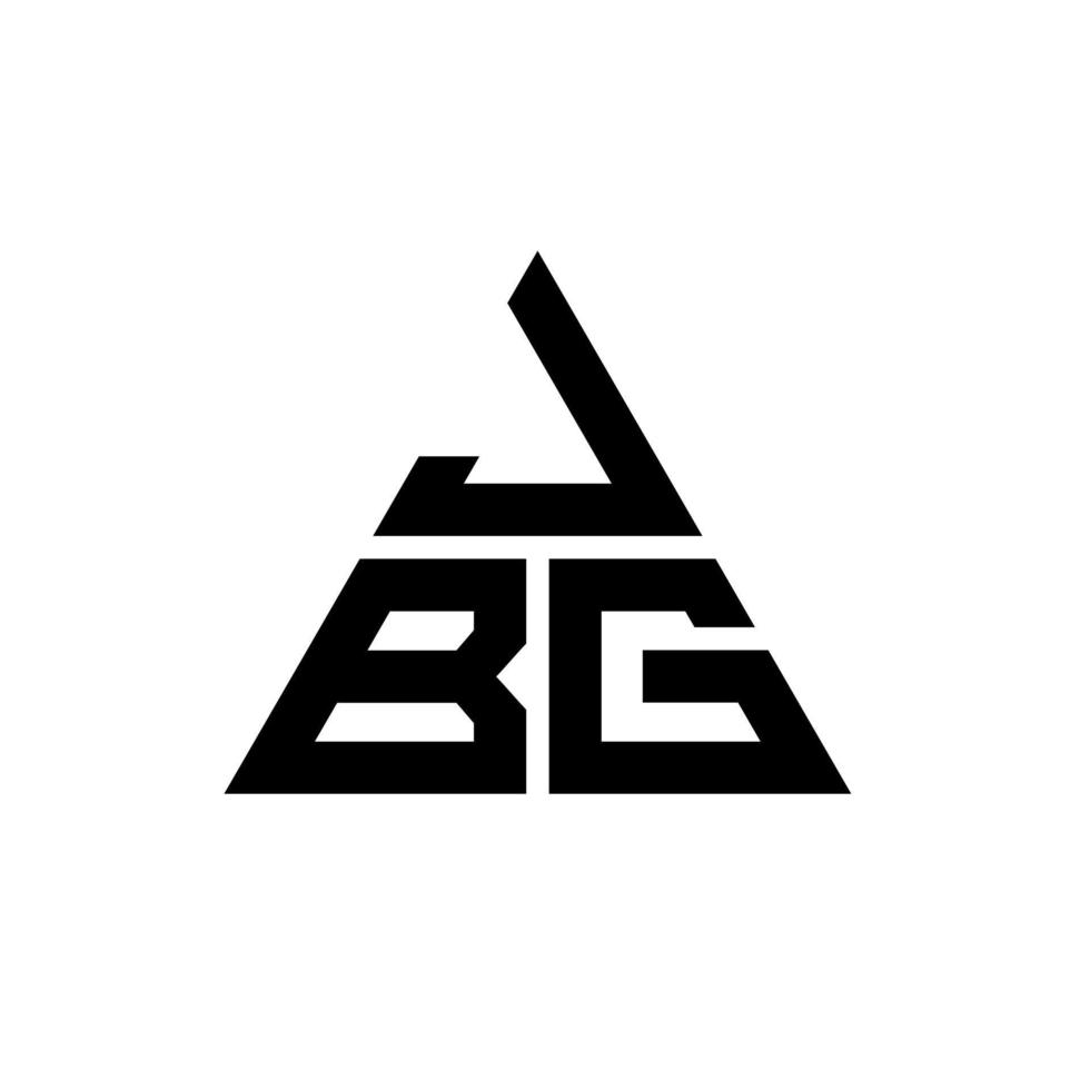 Diseño de logotipo de letra triangular jbg con forma de triángulo. monograma de diseño del logotipo del triángulo jbg. plantilla de logotipo de vector de triángulo jbg con color rojo. logotipo triangular jbg logotipo simple, elegante y lujoso.