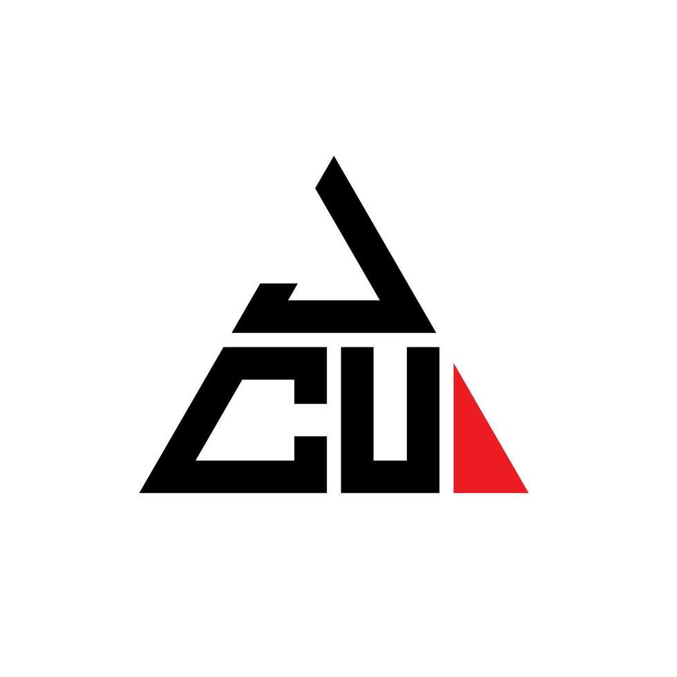 diseño de logotipo de letra triangular jcu con forma de triángulo. monograma de diseño del logotipo del triángulo jcu. Plantilla de logotipo de vector de triángulo jcu con color rojo. logotipo triangular jcu logotipo simple, elegante y lujoso.