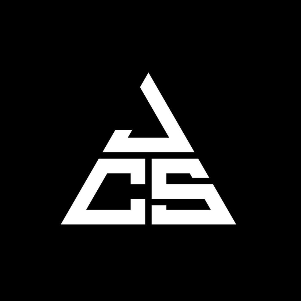 jcs diseño de logotipo de letra triangular con forma de triángulo. monograma de diseño del logotipo del triángulo jcs. Plantilla de logotipo de vector de triángulo jcs con color rojo. logotipo triangular jcs logotipo simple, elegante y lujoso.