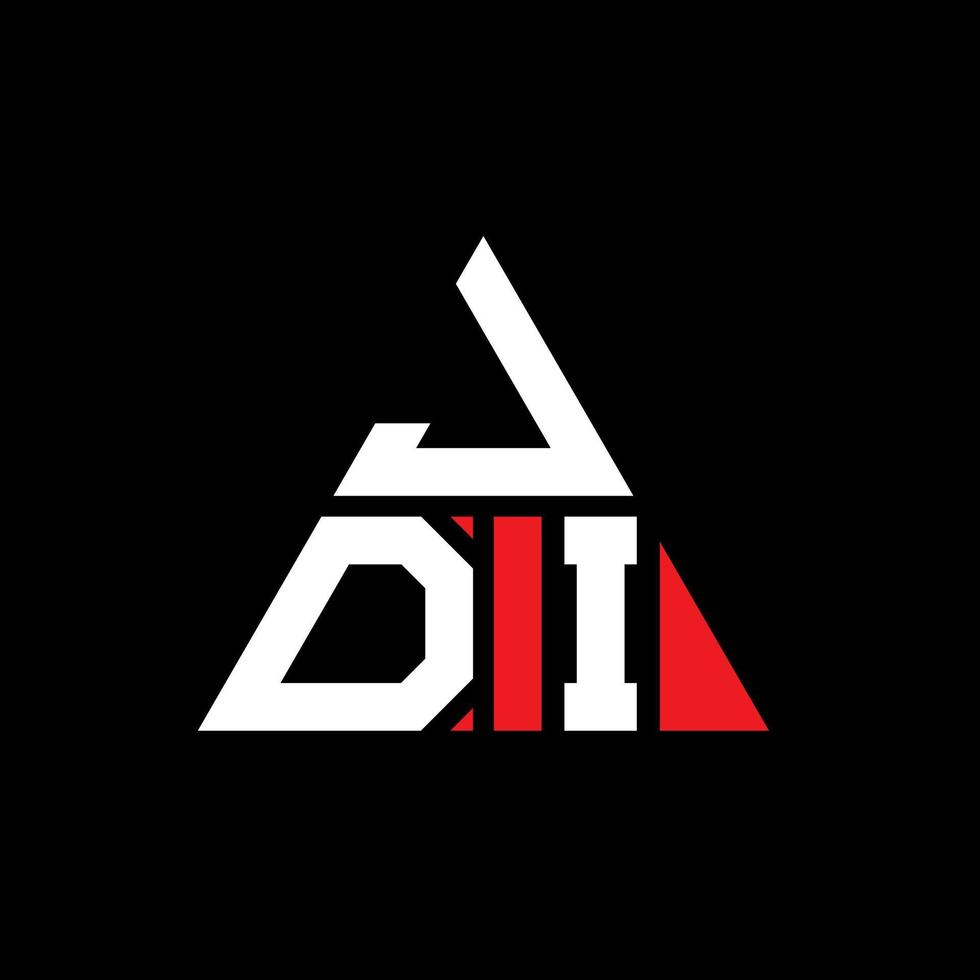 JDI triangle letter logo design with triangle shape. JDI triangle logo design monogram. JDI triangle vector logo template with red color. JDI triangular logo Simple, Elegant, and Luxurious Logo.