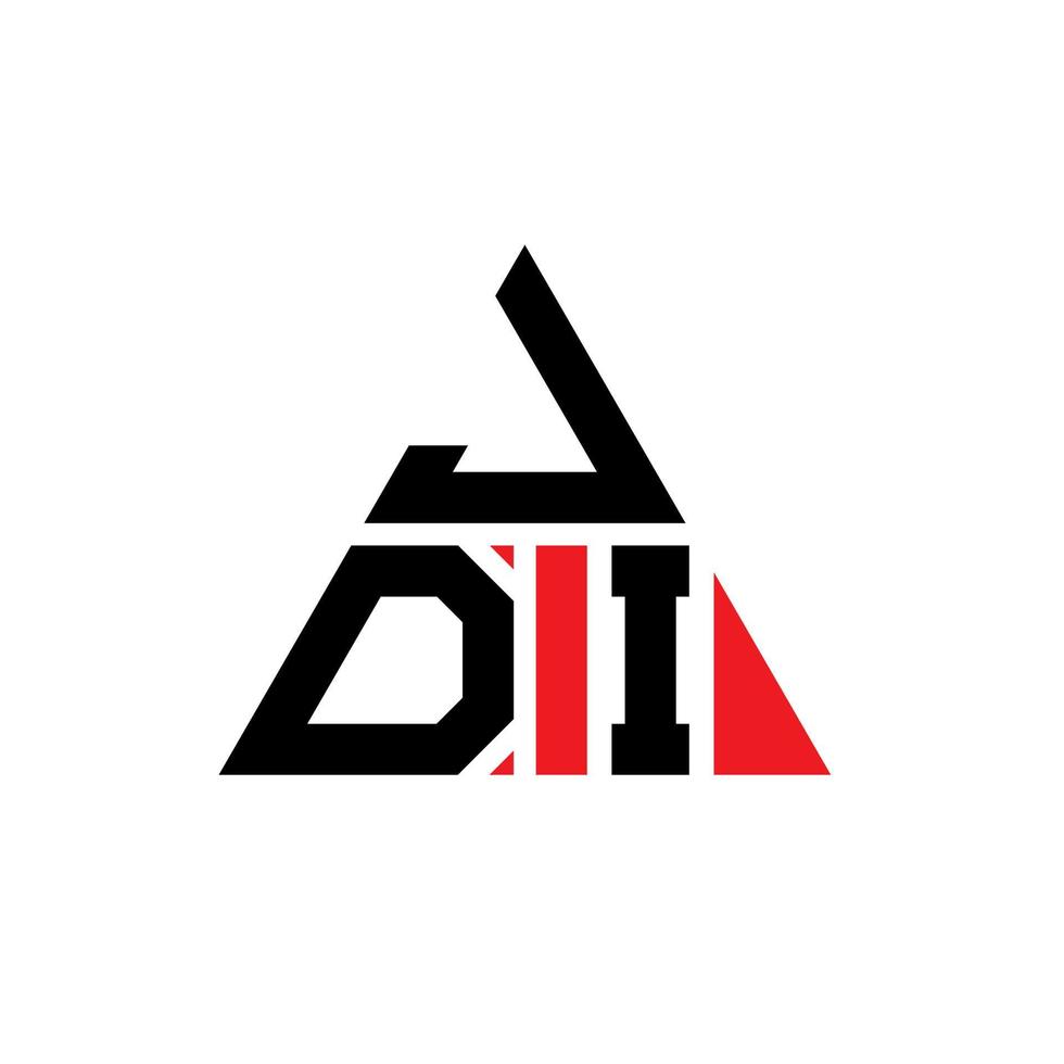 diseño de logotipo de letra triangular jdi con forma de triángulo. monograma de diseño del logotipo del triángulo jdi. plantilla de logotipo de vector de triángulo jdi con color rojo. logotipo triangular jdi logotipo simple, elegante y lujoso.