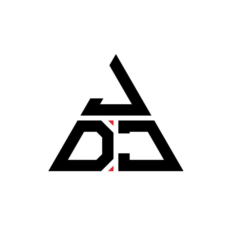 Diseño de logotipo de letra triangular jdj con forma de triángulo. monograma de diseño del logotipo del triángulo jdj. plantilla de logotipo de vector de triángulo jdj con color rojo. logotipo triangular jdj logotipo simple, elegante y lujoso.