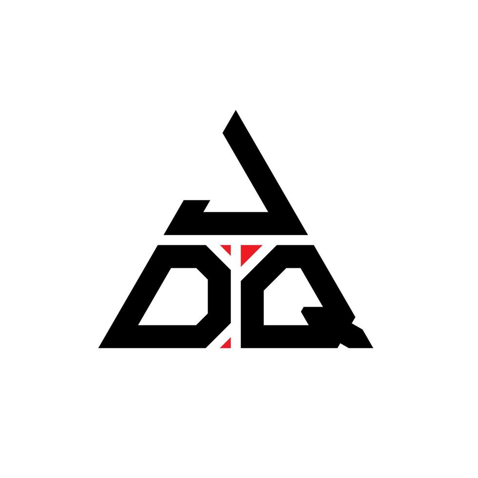 diseño de logotipo de letra triangular jdq con forma de triángulo. monograma de diseño del logotipo del triángulo jdq. Plantilla de logotipo de vector de triángulo jdq con color rojo. logotipo triangular jdq logotipo simple, elegante y lujoso.
