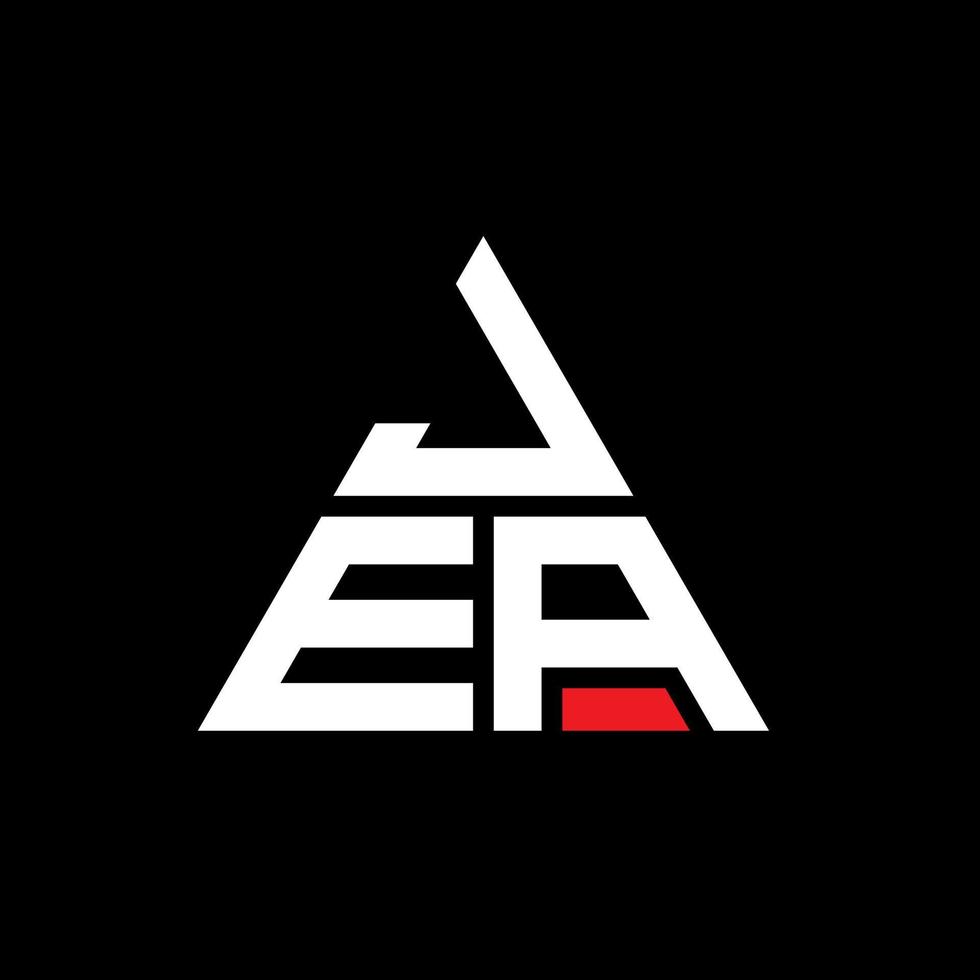 JEA triangle letter logo design with triangle shape. JEA triangle logo design monogram. JEA triangle vector logo template with red color. JEA triangular logo Simple, Elegant, and Luxurious Logo.