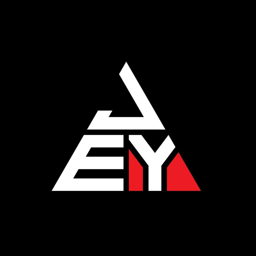 diseño de logotipo de letra de triángulo jey con forma de triángulo. monograma de diseño del logotipo del triángulo jey. plantilla de logotipo de vector de triángulo jey con color rojo. logotipo triangular jey logotipo simple, elegante y lujoso.