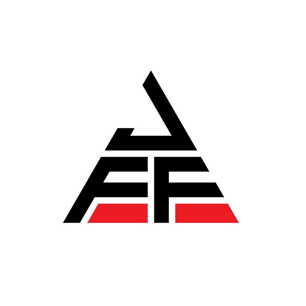 jff diseño de logotipo de letra triangular con forma de triángulo. monograma de diseño del logotipo del triángulo jff. Plantilla de logotipo de vector de triángulo jff con color rojo. logotipo triangular jff logotipo simple, elegante y lujoso.