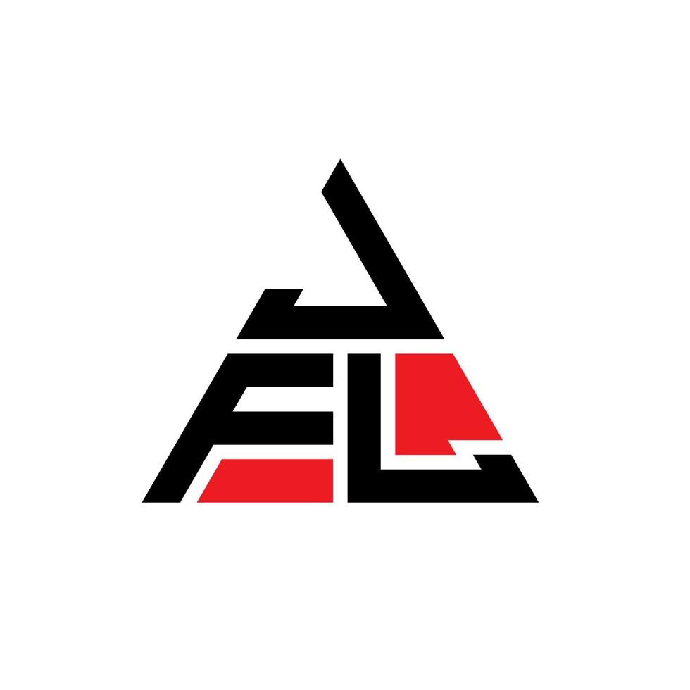 jfl diseño de logotipo de letra triangular con forma de triángulo. monograma de diseño del logotipo del triángulo jfl. plantilla de logotipo de vector de triángulo jfl con color rojo. logotipo triangular jfl logotipo simple, elegante y lujoso.