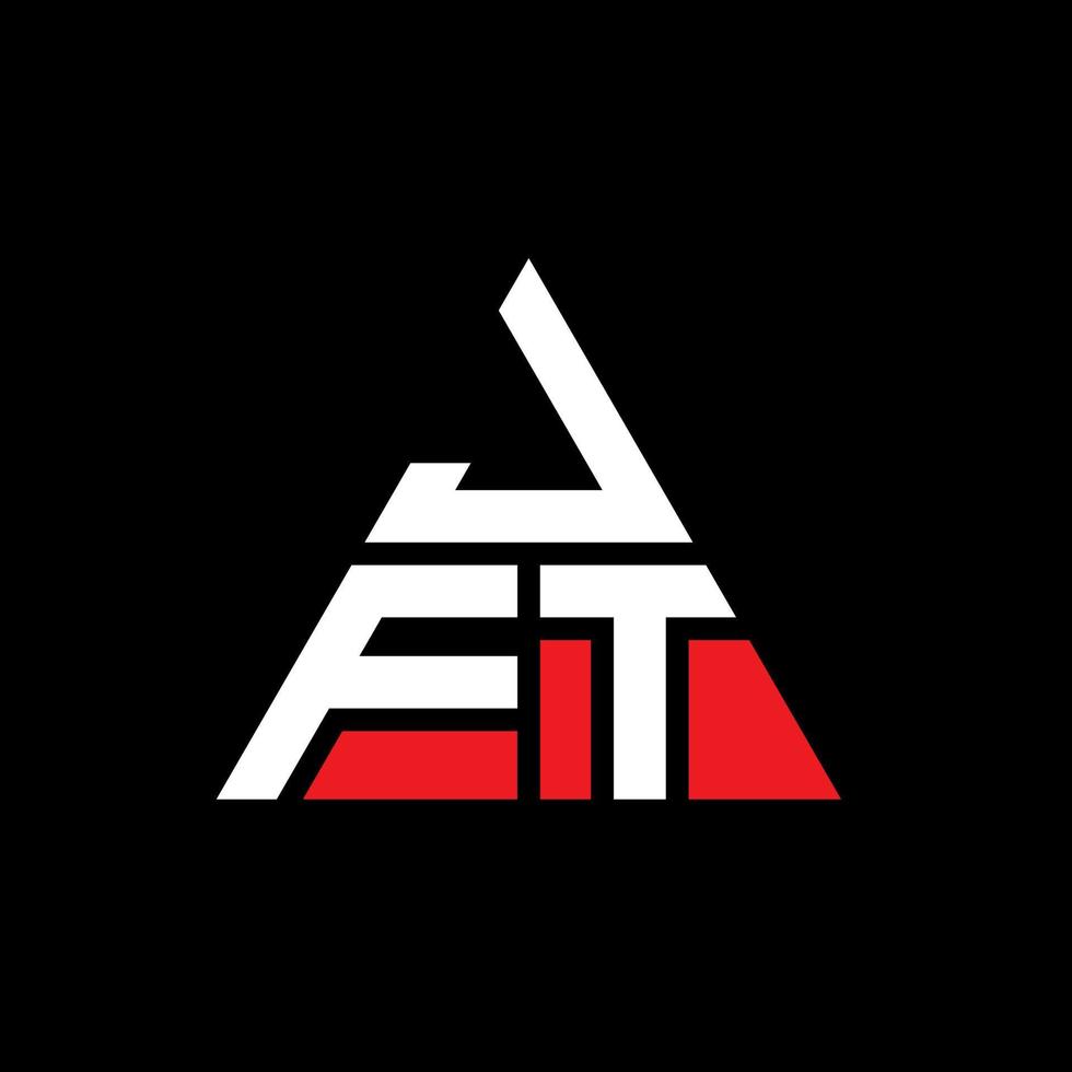 JFT triangle letter logo design with triangle shape. JFT triangle logo design monogram. JFT triangle vector logo template with red color. JFT triangular logo Simple, Elegant, and Luxurious Logo.