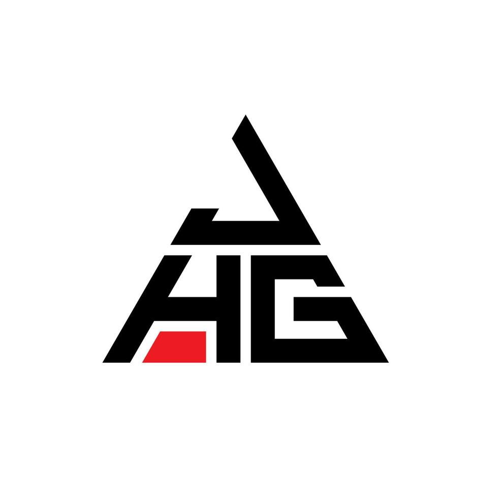 jhg diseño de logotipo de letra triangular con forma de triángulo. monograma de diseño del logotipo del triángulo jhg. plantilla de logotipo de vector de triángulo jhg con color rojo. logotipo triangular jhg logotipo simple, elegante y lujoso.