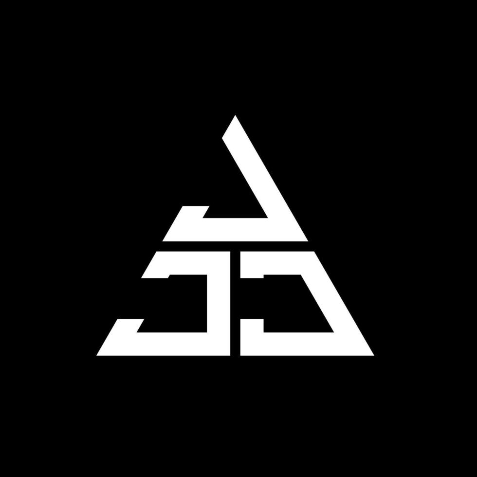 jjj diseño de logotipo de letra triangular con forma de triángulo. monograma de diseño del logotipo del triángulo jjj. plantilla de logotipo de vector de triángulo jjj con color rojo. logotipo triangular jjj logotipo simple, elegante y lujoso.