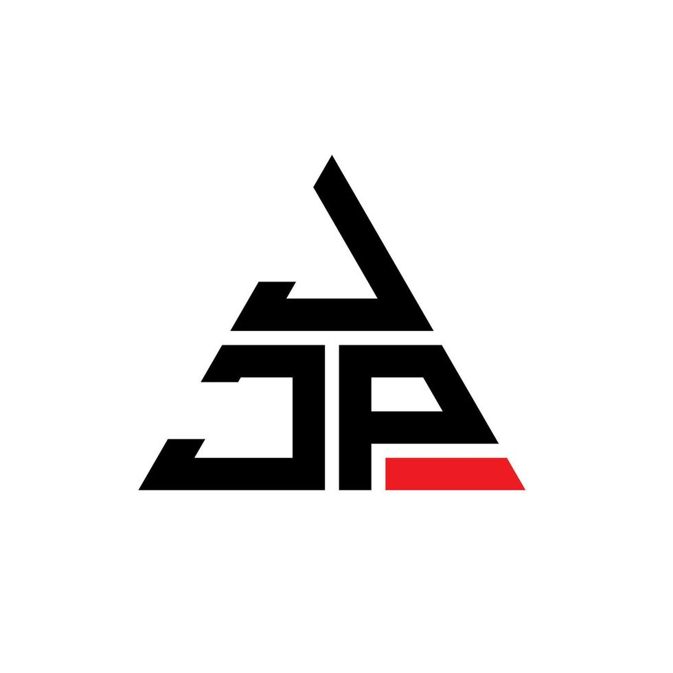 jjp diseño de logotipo de letra triangular con forma de triángulo. monograma de diseño del logotipo del triángulo jjp. Plantilla de logotipo de vector de triángulo jjp con color rojo. logotipo triangular jjp logotipo simple, elegante y lujoso.