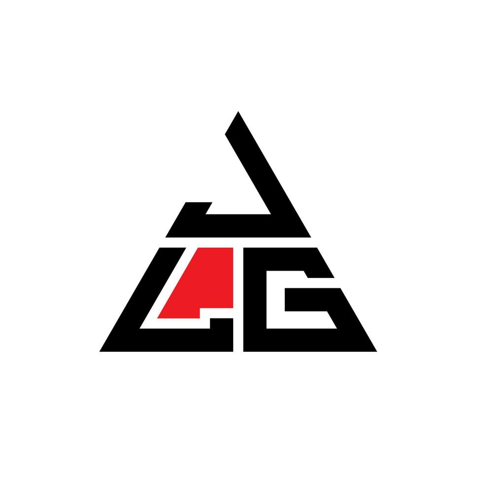 jlg diseño de logotipo de letra triangular con forma de triángulo. monograma de diseño de logotipo de triángulo jlg. plantilla de logotipo de vector de triángulo jlg con color rojo. logotipo triangular jlg logotipo simple, elegante y lujoso.