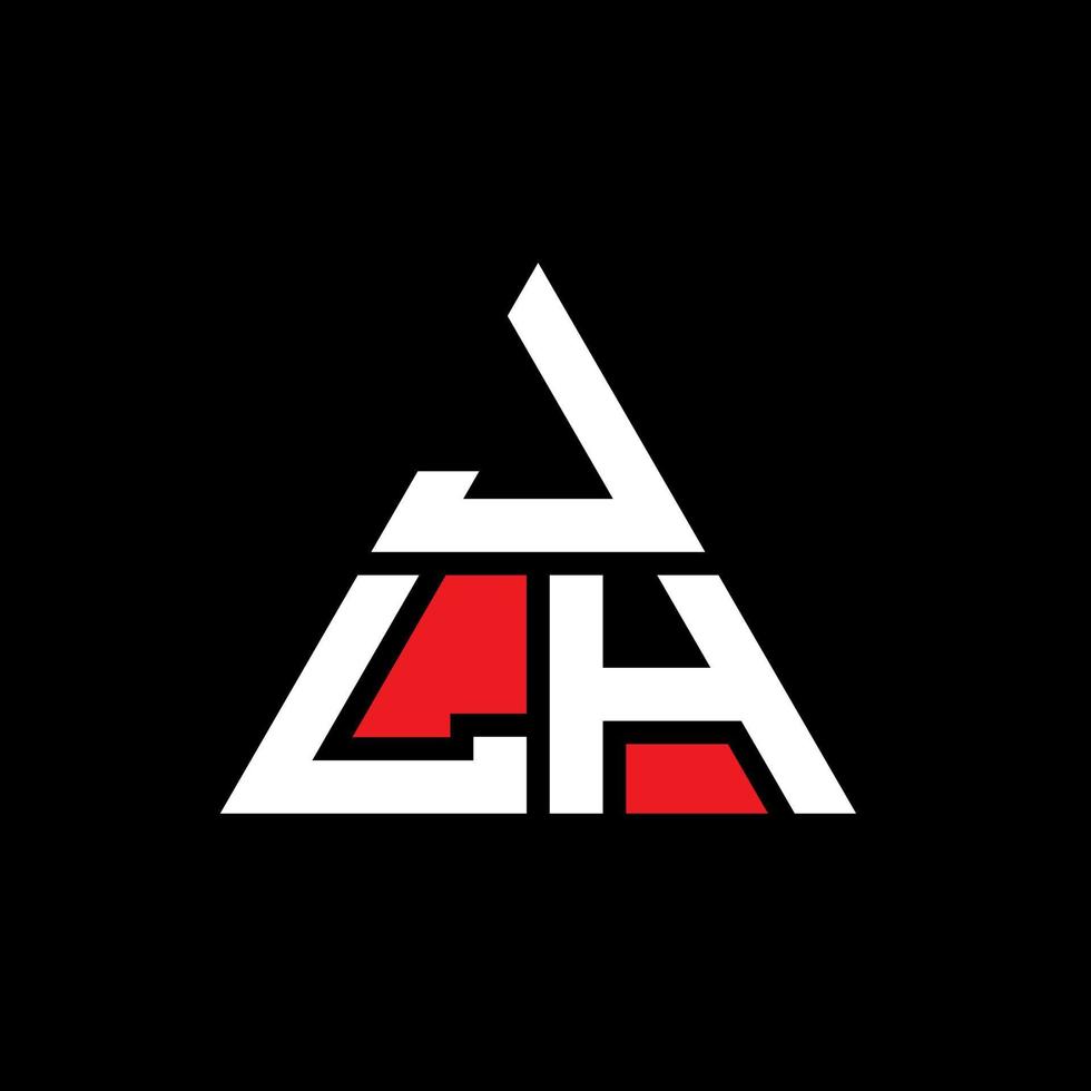 diseño de logotipo de letra triangular jlh con forma de triángulo. monograma de diseño de logotipo de triángulo jlh. plantilla de logotipo de vector de triángulo jlh con color rojo. logotipo triangular jlh logotipo simple, elegante y lujoso.