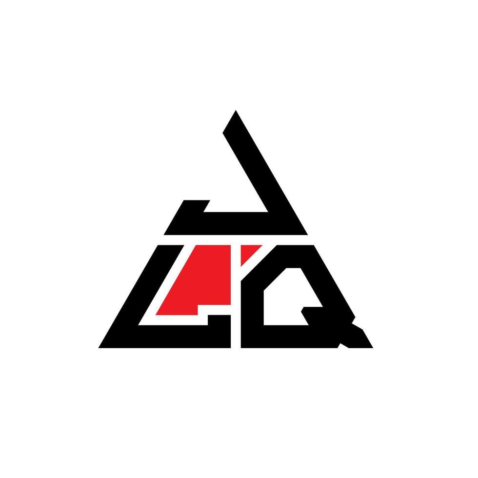 diseño de logotipo de letra triangular jlq con forma de triángulo. monograma de diseño del logotipo del triángulo jlq. plantilla de logotipo de vector de triángulo jlq con color rojo. logotipo triangular jlq logotipo simple, elegante y lujoso.