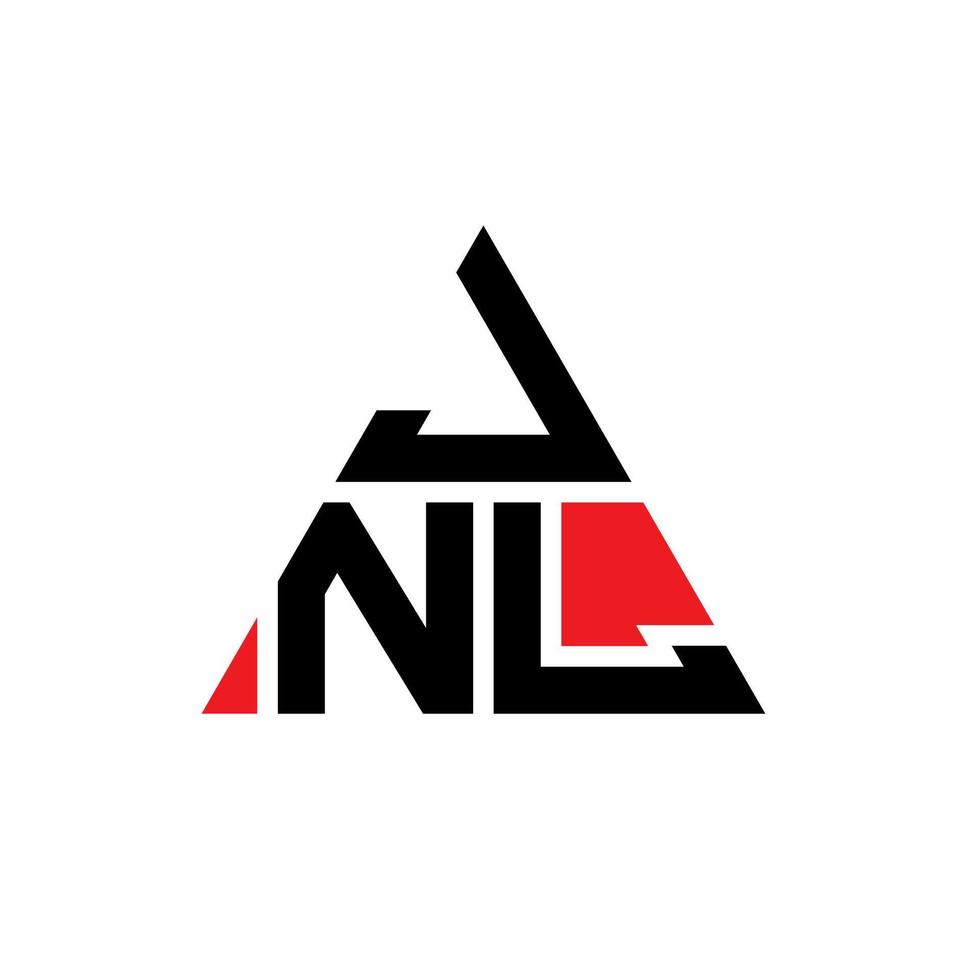 jnl diseño de logotipo de letra triangular con forma de triángulo. monograma de diseño del logotipo del triángulo jnl. plantilla de logotipo de vector de triángulo jnl con color rojo. logotipo triangular jnl logotipo simple, elegante y lujoso.
