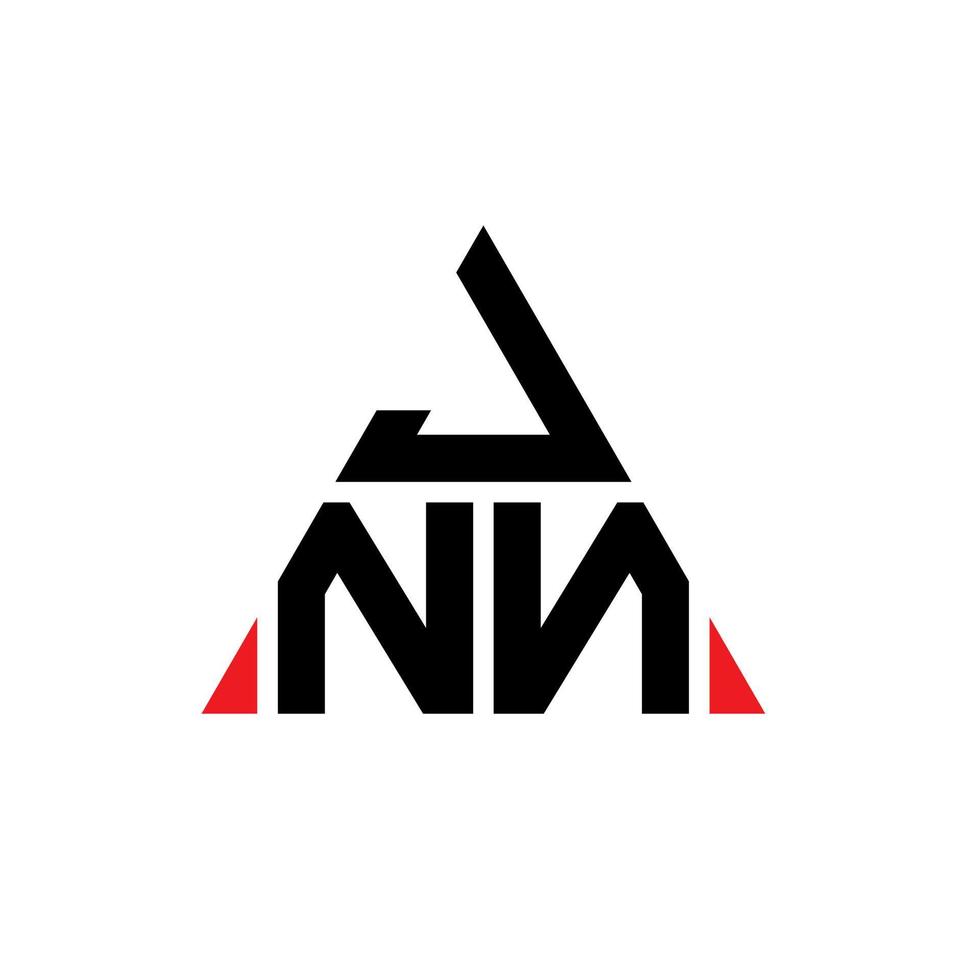 jnn diseño de logotipo de letra triangular con forma de triángulo. monograma de diseño del logotipo del triángulo jnn. Plantilla de logotipo de vector de triángulo jnn con color rojo. logotipo triangular jnn logotipo simple, elegante y lujoso.