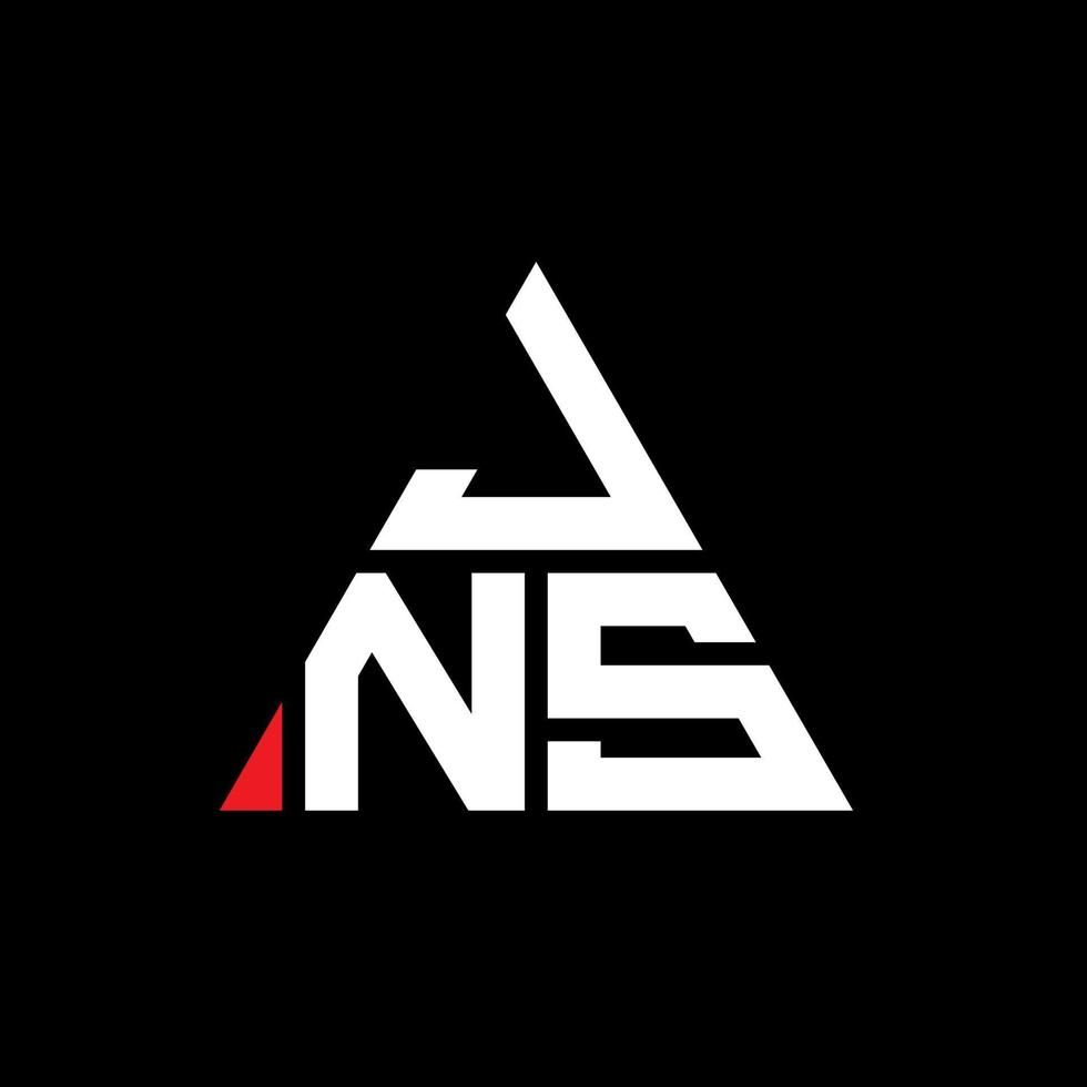 JNS triangle letter logo design with triangle shape. JNS triangle logo design monogram. JNS triangle vector logo template with red color. JNS triangular logo Simple, Elegant, and Luxurious Logo.