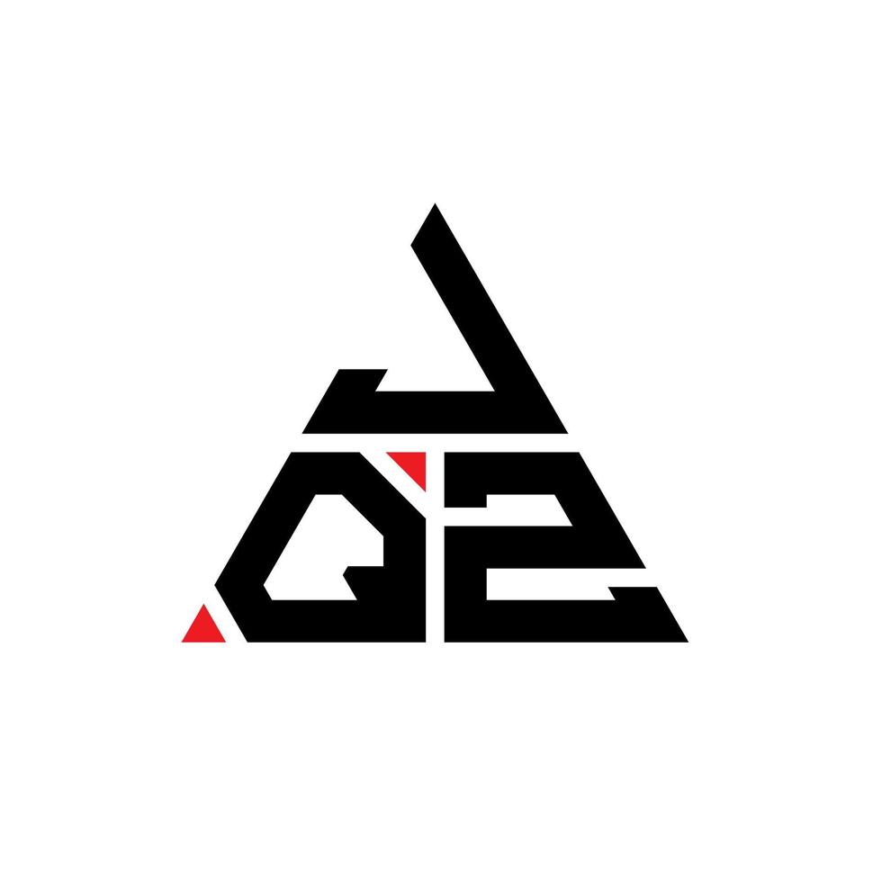 diseño de logotipo de letra triangular jqz con forma de triángulo. monograma de diseño del logotipo del triángulo jqz. plantilla de logotipo de vector de triángulo jqz con color rojo. logotipo triangular jqz logotipo simple, elegante y lujoso.