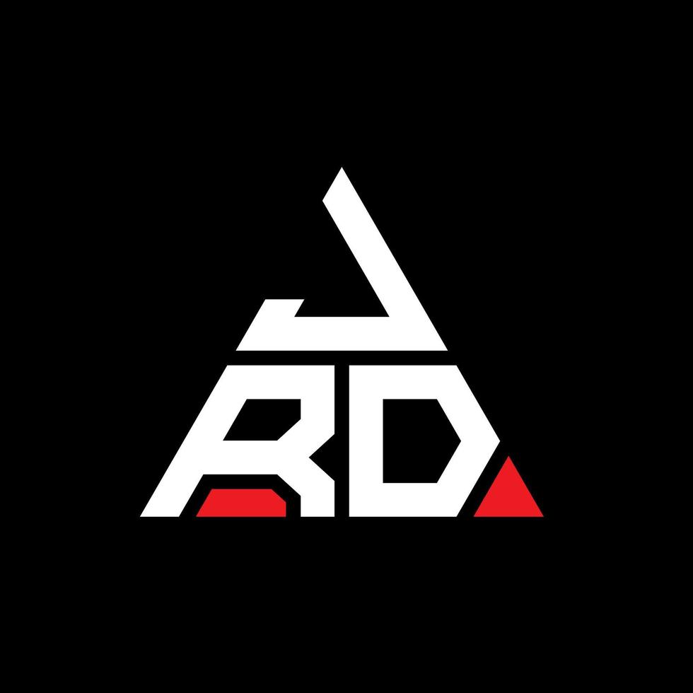 jrd diseño de logotipo de letra triangular con forma de triángulo. monograma de diseño del logotipo del triángulo jrd. Plantilla de logotipo de vector de triángulo jrd con color rojo. logotipo triangular jrd logotipo simple, elegante y lujoso.