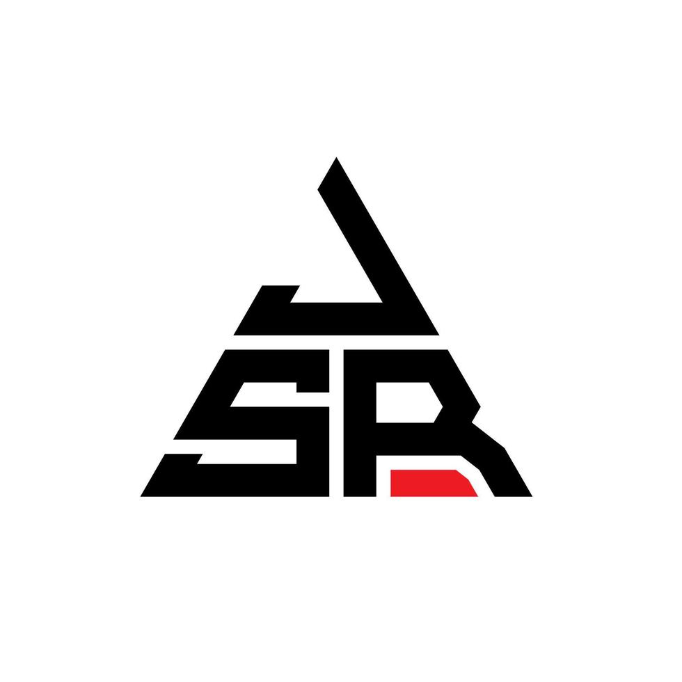 jsr diseño de logotipo de letra triangular con forma de triángulo. monograma de diseño del logotipo del triángulo jsr. plantilla de logotipo de vector de triángulo jsr con color rojo. logotipo triangular jsr logotipo simple, elegante y lujoso.