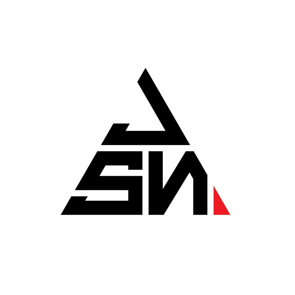 jsn diseño de logotipo de letra triangular con forma de triángulo. monograma de diseño de logotipo de triángulo jsn. Plantilla de logotipo de vector de triángulo jsn con color rojo. logotipo triangular jsn logotipo simple, elegante y lujoso.