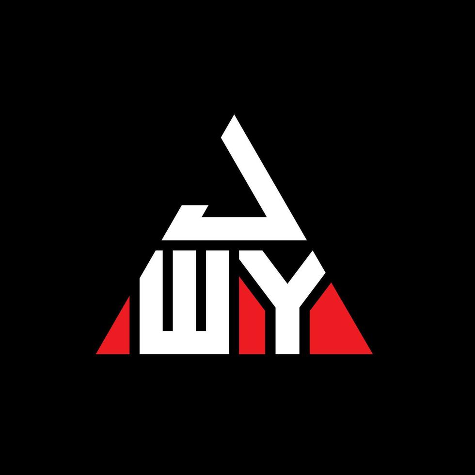 diseño de logotipo de letra triangular jwy con forma de triángulo. monograma de diseño del logotipo del triángulo jwy. plantilla de logotipo de vector de triángulo jwy con color rojo. logotipo triangular jwy logotipo simple, elegante y lujoso.