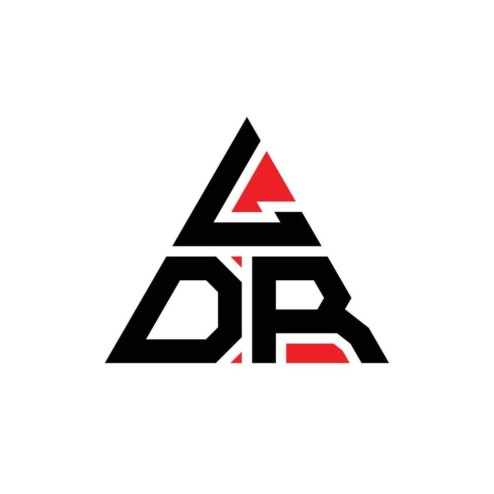 diseño de logotipo de letra de triángulo ldr con forma de triángulo. monograma de diseño de logotipo de triángulo ldr. plantilla de logotipo de vector de triángulo ldr con color rojo. logotipo triangular ldr logotipo simple, elegante y lujoso.