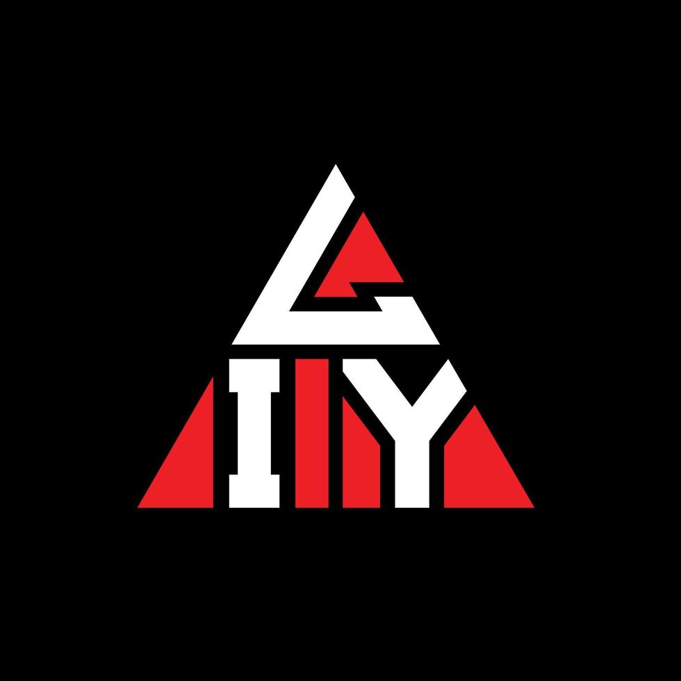 LIY triangle letter logo design with triangle shape. LIY triangle logo design monogram. LIY triangle vector logo template with red color. LIY triangular logo Simple, Elegant, and Luxurious Logo.