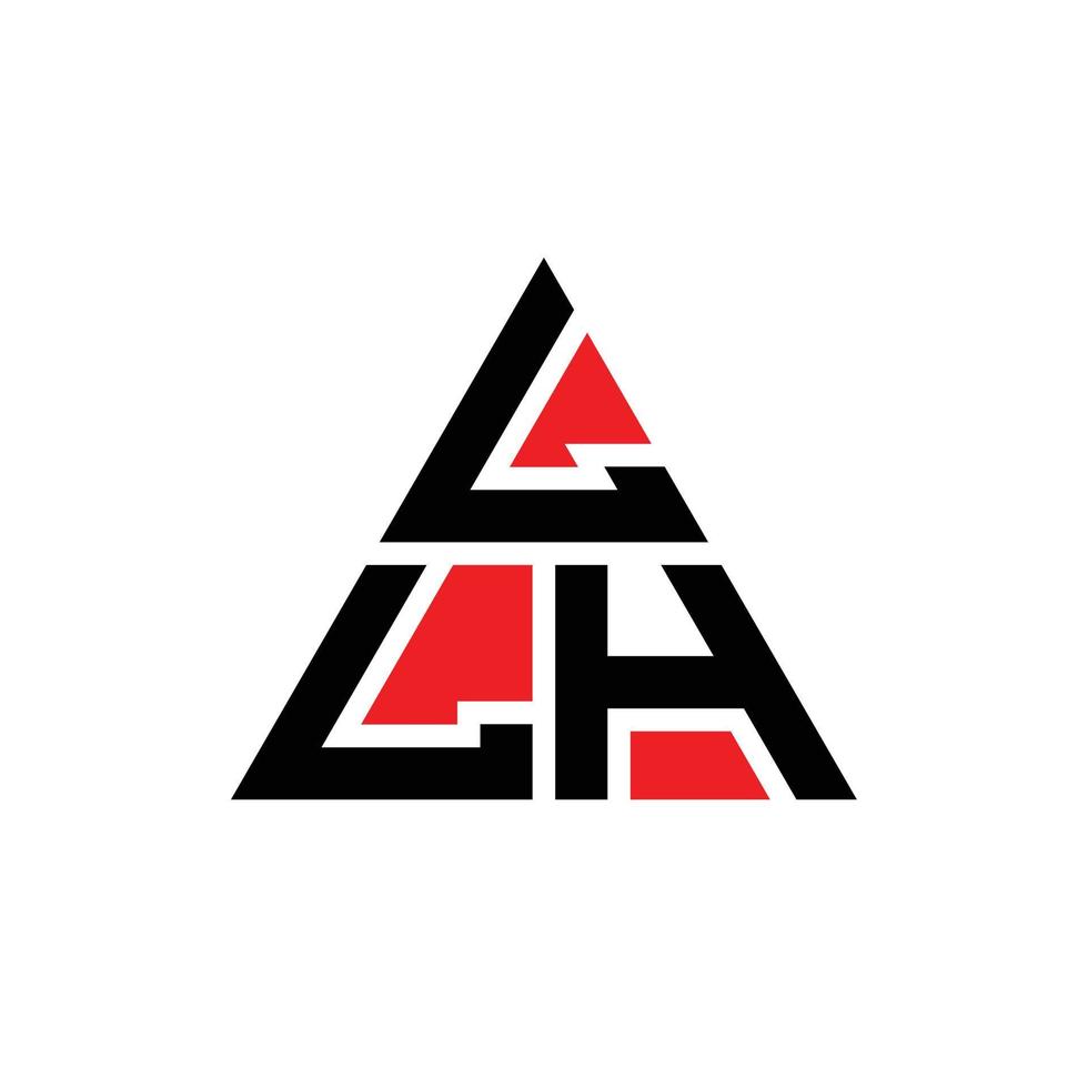 Diseño de logotipo de letra triangular llh con forma de triángulo. monograma de diseño de logotipo de triángulo llh. plantilla de logotipo de vector de triángulo llh con color rojo. logotipo triangular llh logotipo simple, elegante y lujoso.