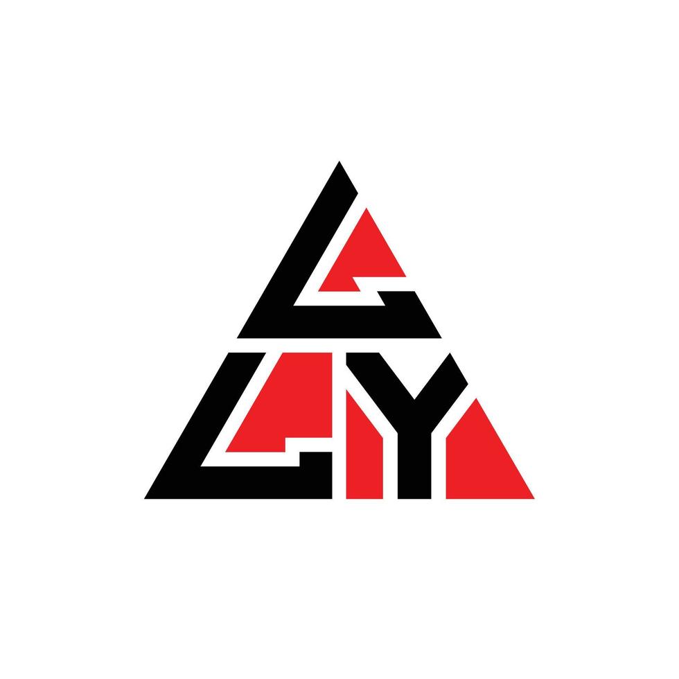 diseño de logotipo de letra de triángulo lly con forma de triángulo. monograma de diseño de logotipo de triángulo lly. plantilla de logotipo de vector de triángulo lly con color rojo. logotipo triangular lly logotipo simple, elegante y lujoso.