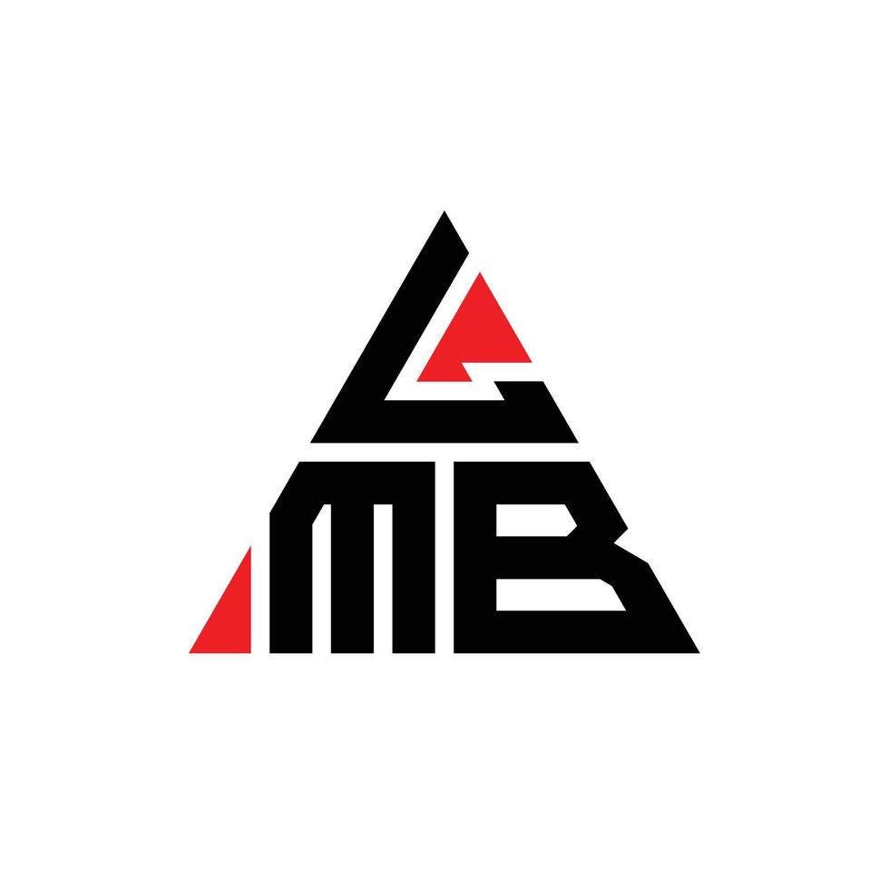 LMB triangle letter logo design with triangle shape. LMB triangle logo design monogram. LMB triangle vector logo template with red color. LMB triangular logo Simple, Elegant, and Luxurious Logo.