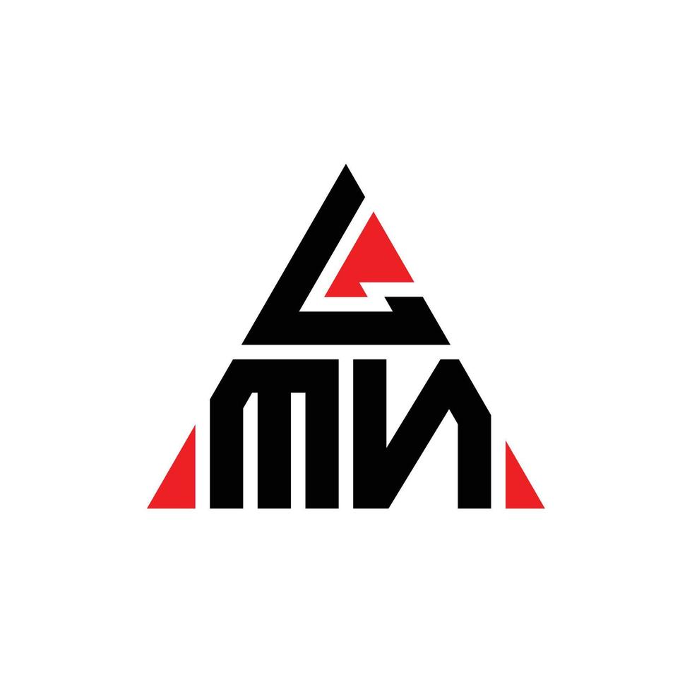 Diseño de logotipo de letra triangular lmn con forma de triángulo. Monograma de diseño de logotipo de triángulo lmn. Plantilla de logotipo de vector de triángulo lmn con color rojo. logotipo triangular lmn logotipo simple, elegante y lujoso.