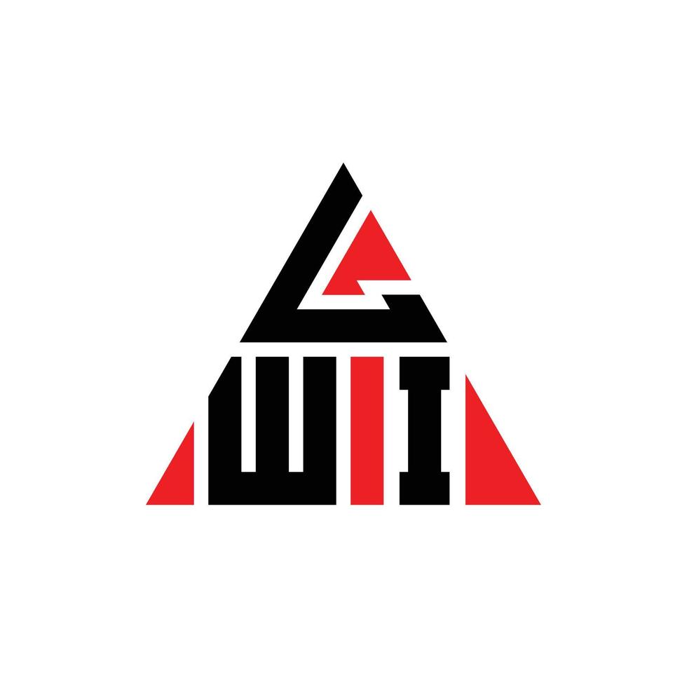 diseño de logotipo de letra de triángulo lwi con forma de triángulo. monograma de diseño de logotipo de triángulo lwi. plantilla de logotipo de vector de triángulo lwi con color rojo. logotipo triangular lwi logotipo simple, elegante y lujoso.