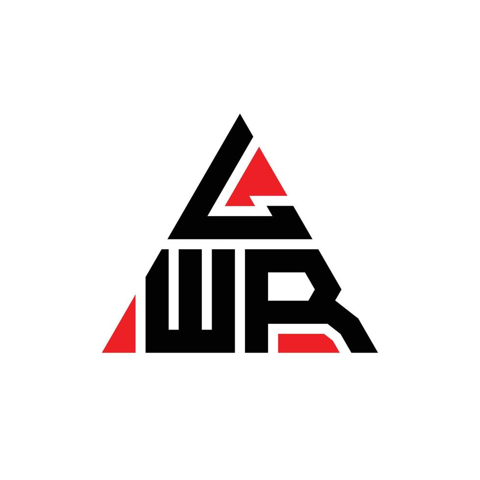 Diseño de logotipo de letra triangular lwr con forma de triángulo. monograma de diseño de logotipo de triángulo lwr. Plantilla de logotipo de vector de triángulo lwr con color rojo. logotipo triangular lwr logotipo simple, elegante y lujoso.
