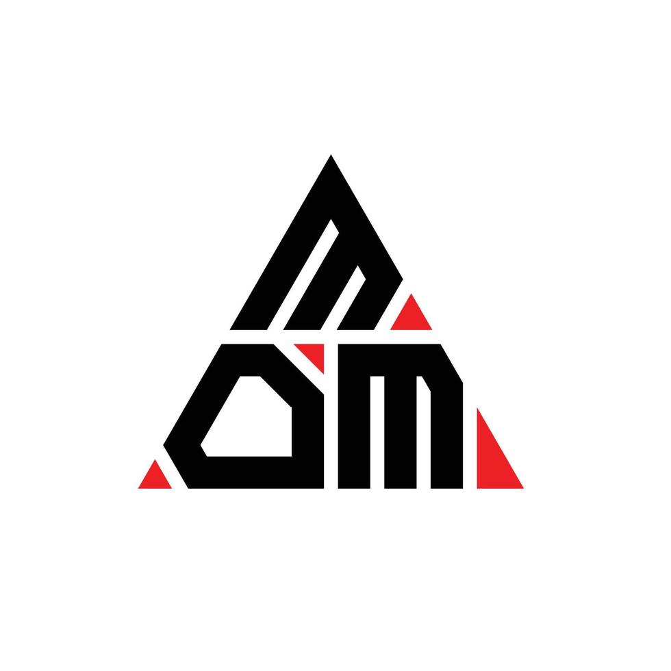 diseño de logotipo de letra de triángulo de mamá con forma de triángulo. monograma de diseño de logotipo de triángulo de mamá. plantilla de logotipo de vector de triángulo de mamá con color rojo. logotipo triangular de mamá logotipo simple, elegante y lujoso.