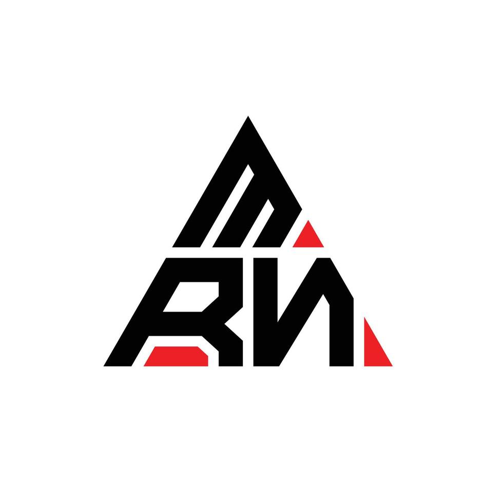 MRN triangle letter logo design with triangle shape. MRN triangle logo design monogram. MRN triangle vector logo template with red color. MRN triangular logo Simple, Elegant, and Luxurious Logo.