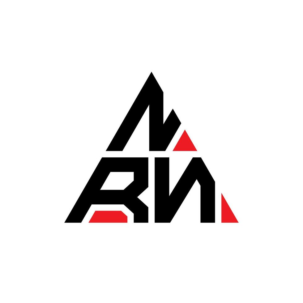 Diseño de logotipo de letra triangular nrn con forma de triángulo. monograma de diseño de logotipo de triángulo nrn. plantilla de logotipo de vector de triángulo nrn con color rojo. logotipo triangular nrn logotipo simple, elegante y lujoso.