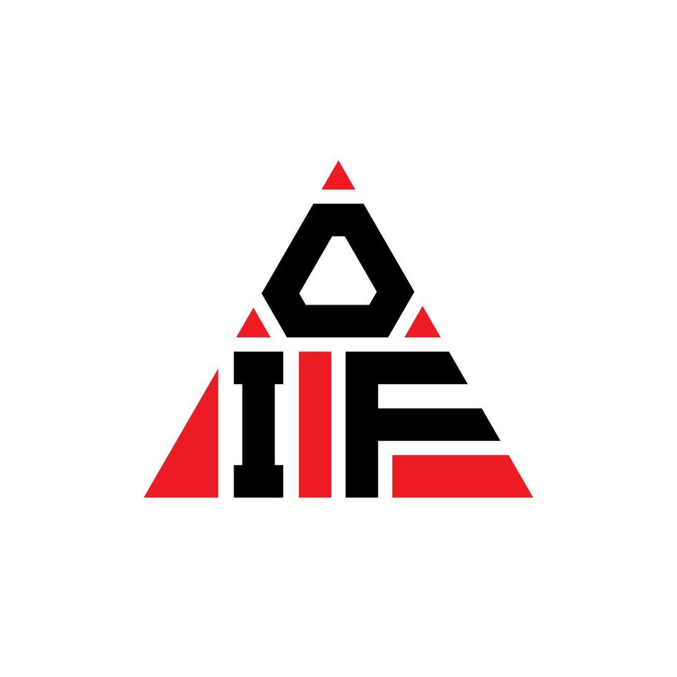 OIF triangle letter logo design with triangle shape. OIF triangle logo design monogram. OIF triangle vector logo template with red color. OIF triangular logo Simple, Elegant, and Luxurious Logo.