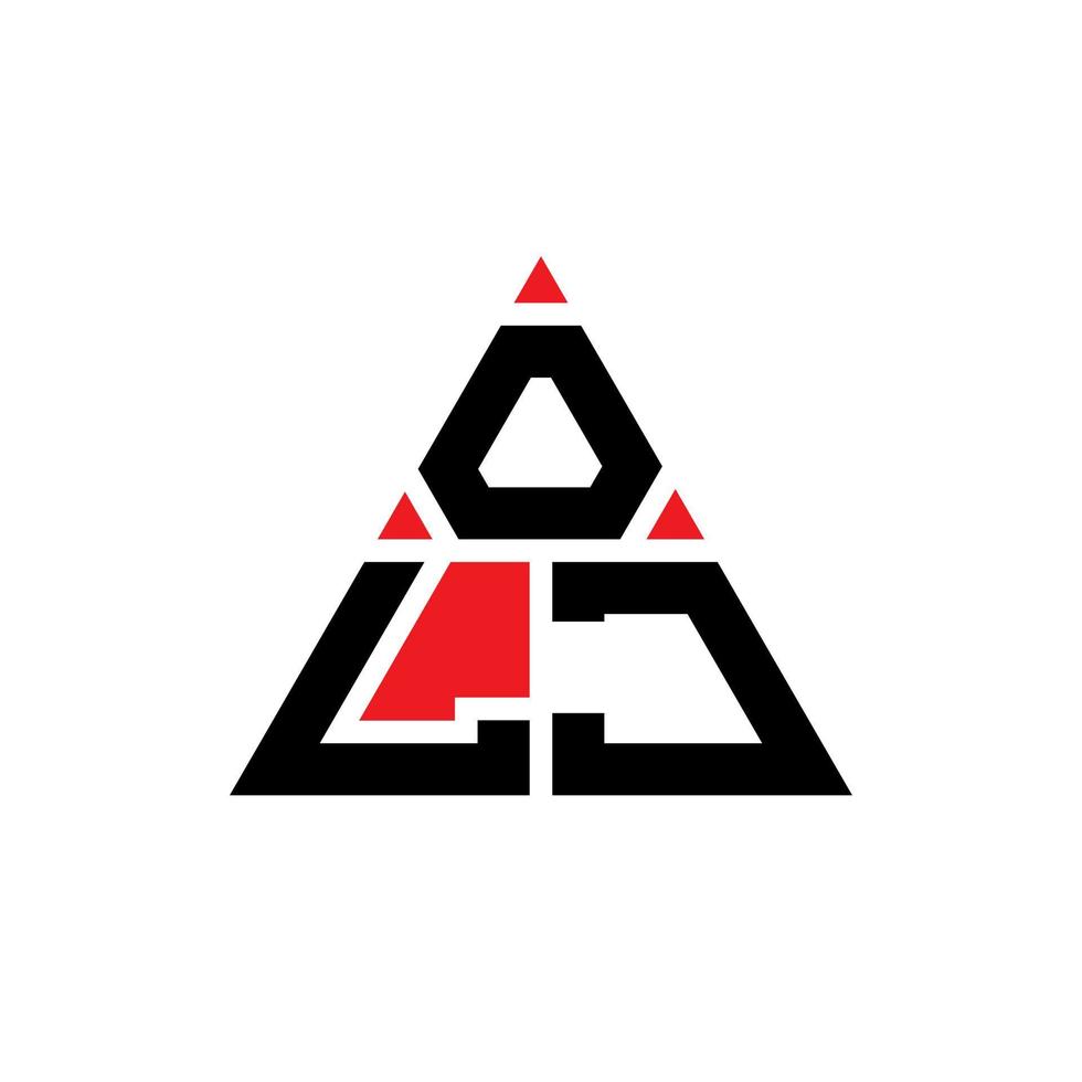 diseño de logotipo de letra triangular olj con forma de triángulo. monograma de diseño de logotipo de triángulo olj. plantilla de logotipo de vector de triángulo olj con color rojo. logotipo triangular olj logotipo simple, elegante y lujoso.