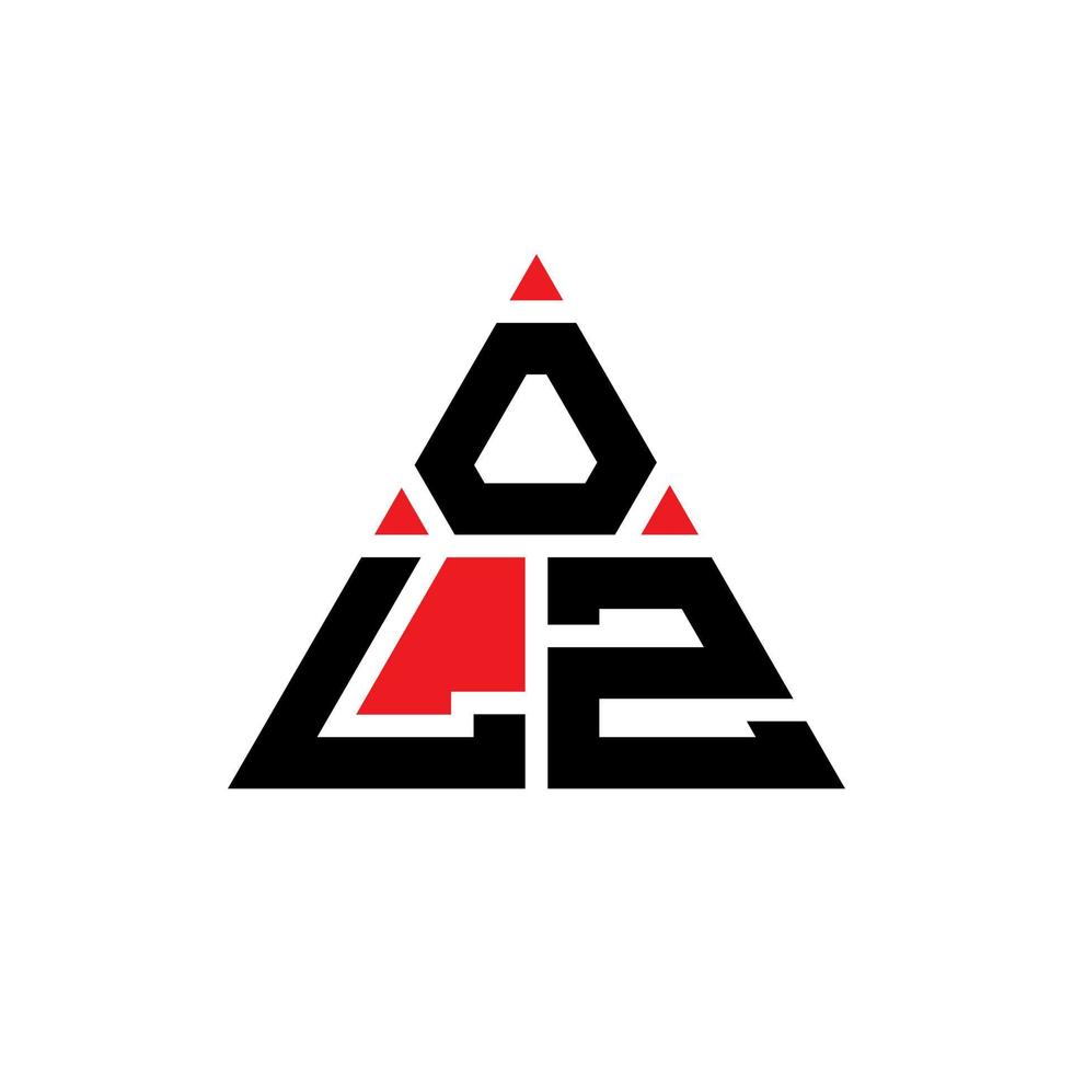 diseño de logotipo de letra triangular olz con forma de triángulo. monograma de diseño del logotipo del triángulo olz. plantilla de logotipo de vector de triángulo olz con color rojo. logotipo triangular olz logotipo simple, elegante y lujoso.