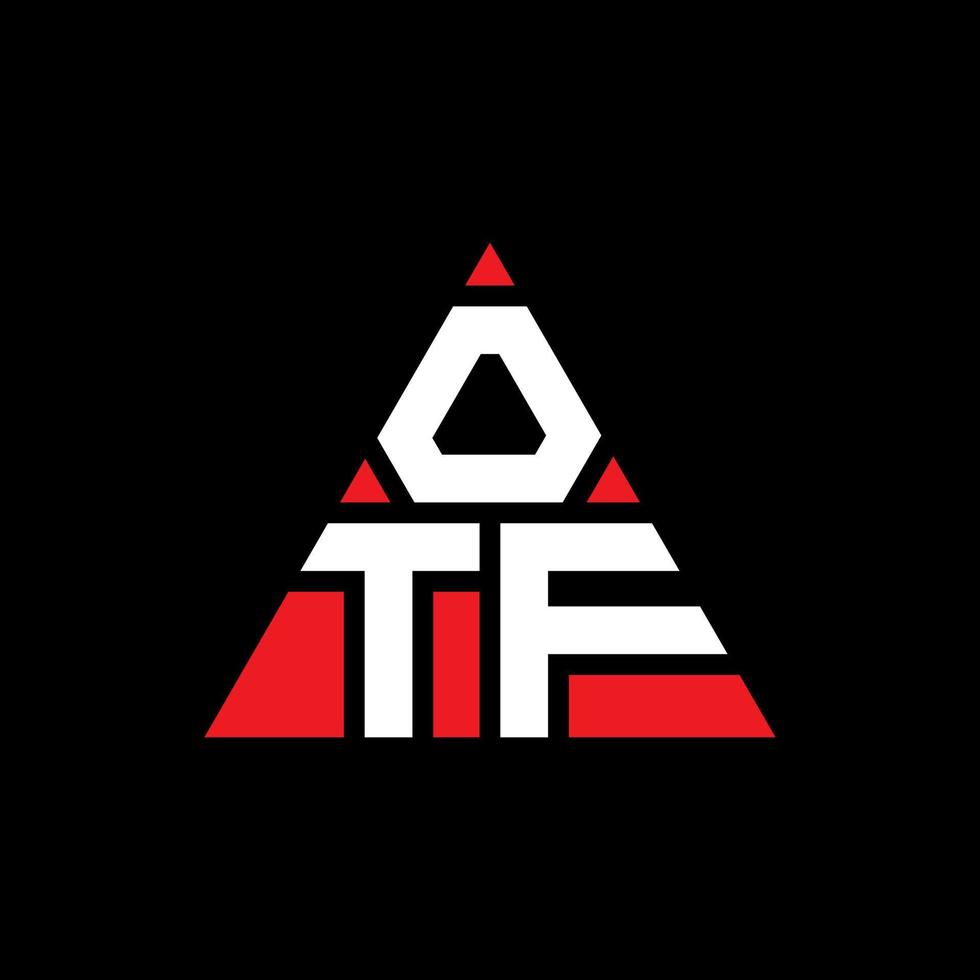 OTF triangle letter logo design with triangle shape. OTF triangle logo