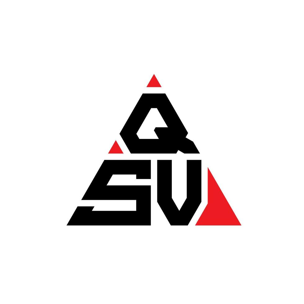 diseño de logotipo de letra triangular qsu con forma de triángulo. monograma de diseño del logotipo del triángulo qsu. plantilla de logotipo de vector de triángulo qsu con color rojo. logotipo triangular qsu logotipo simple, elegante y lujoso.