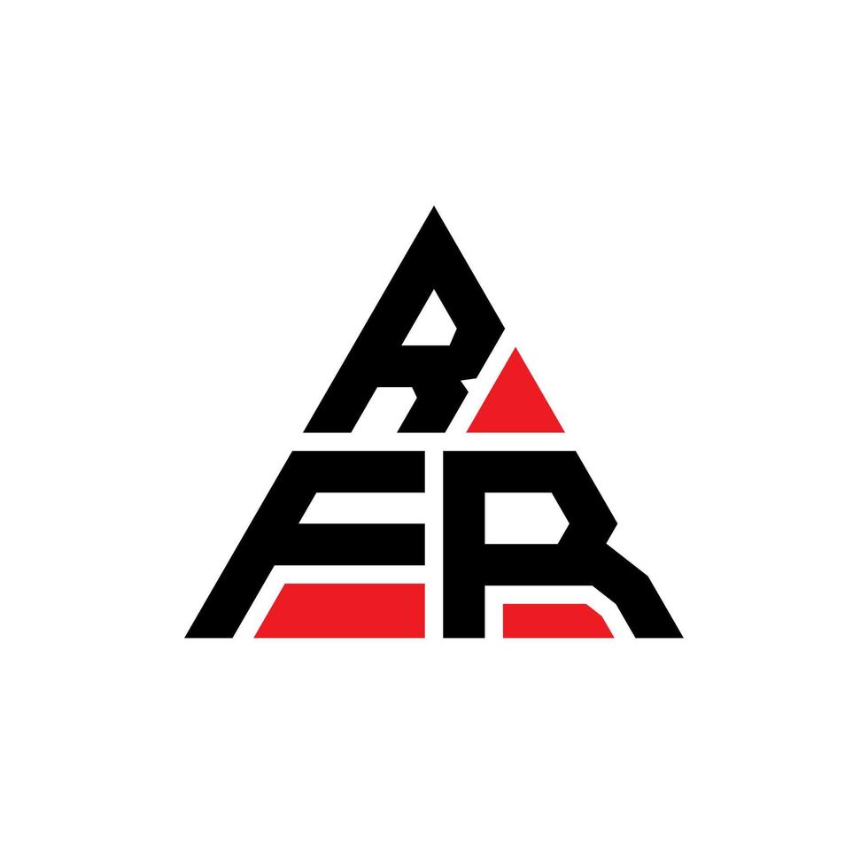 diseño de logotipo de letra de triángulo rfr con forma de triángulo. monograma de diseño de logotipo de triángulo rfr. plantilla de logotipo de vector de triángulo rfr con color rojo. logotipo triangular rfr logotipo simple, elegante y lujoso.