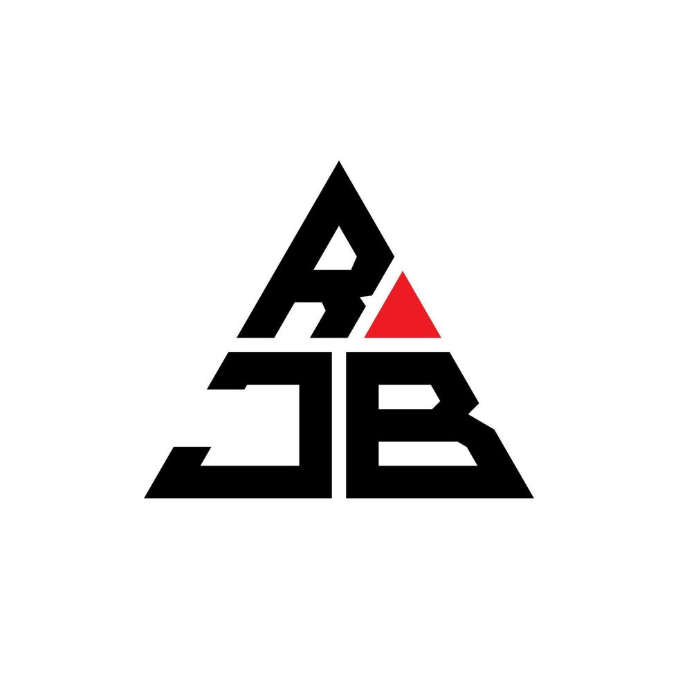 diseño de logotipo de letra triangular rjb con forma de triángulo. monograma de diseño del logotipo del triángulo rjb. plantilla de logotipo de vector de triángulo rjb con color rojo. logotipo triangular rjb logotipo simple, elegante y lujoso.