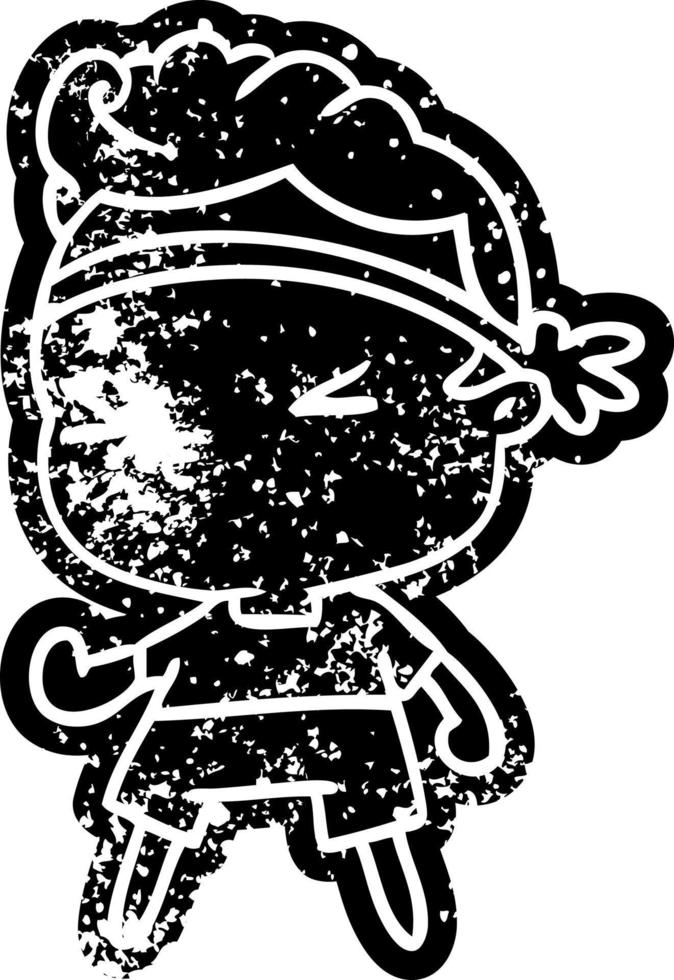 grunge, icono, kawaii, elaboración, niño vector