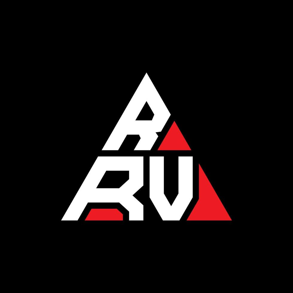 diseño de logotipo de letra de triángulo rrv con forma de triángulo. monograma de diseño de logotipo de triángulo rrv. plantilla de logotipo de vector de triángulo rrv con color rojo. logotipo triangular rrv logotipo simple, elegante y lujoso.